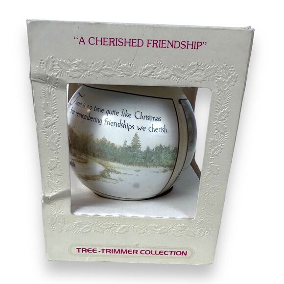 Hallmark Keepsake Ornament A Cherished Friend 1979 Ornament Glass Ball Christmas - Picture 8 of 16